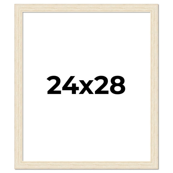 24x28 Frame White Real Wood Picture Frame Width 1.5 inches | Interior Frame Depth 0.5 inches | Barn