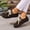Coffee, variant on Loafers for Women Square Toe Vintage Comfy Flats Casual Fashion Strap Design Suede Slip On Shoes