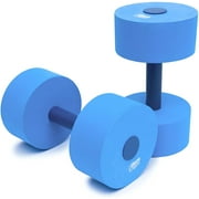 Sunlite Sports Water Dumbbell Weights for Aquatic Exercise, Resistance and Aerobics for Pool, Low Impact Workouts, For Men and Women, Aqua Fitness (Blue XL)