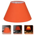 thumbnail image 4 of icolorfuled Table Lamp Shades Cloth Fabric Barrel E27 Chandelier Clip-on Replacement Orange, 4 of 5