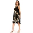 thumbnail image 3 of Sakkas Watercolor Palm Tree Tank Caftan Short Dress - Brown / Silver - One Size, 3 of 5