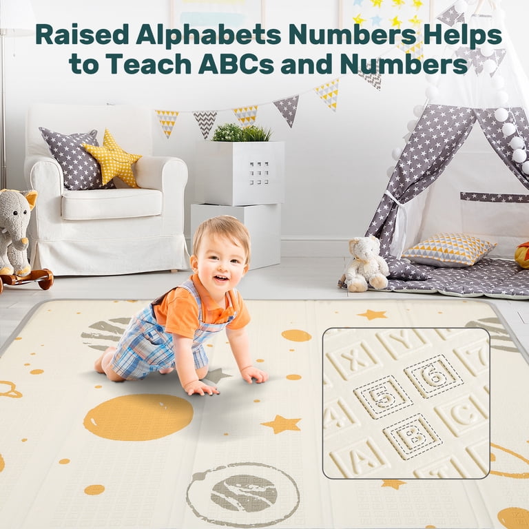 JoyStone Baby Play Mat, Reversible Animal Print, 50" x 50" photo 4