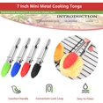thumbnail image 3 of Mini Kitchen Tongs with Silicone Tips, 3-Piece Set, 7-Inch Non-Stick Small Tongs with Stainless Steel Silicon Handles, Heat Resistant for Cooking and Serving (Multi-Color), 3 of 4