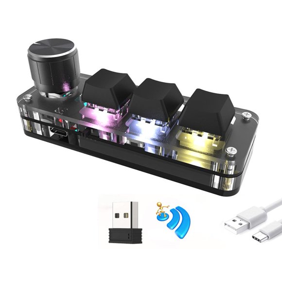 Programming Macro Custom Knob Keyboard RGB 6 Key Copy uk new Paste Button D8W4