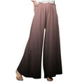 thumbnail image 3 of Wycnly Pants for Women Womens Plus Size Pants Fashion Gradient Print Loose Wide Leg Palazzo Long Pants Fall Casual Linen Elastic Waist Ladies Trousers, 3 of 5