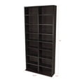 thumbnail image 4 of Atlantic Oskar 54" Adjustable Double Media & Bookcase Shelving Unit in Espresso, 4 of 6