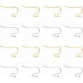 thumbnail image 1 of 60 piezas de ganchos para pendientes de acero inoxidable 304 de 2 colores, color dorado y acero inoxidable, alambre para pendientes de 0,8 mm, pasador francés, accesorios para pendientes., 1 of 7