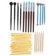 thumbnail image 3 of Clay Sculpting Tools Kit 33pcs Ball Stick Silicone Pen Portable Storage Bag DIY Making Modeling Clay Dotting Tools Kit, 3 of 5