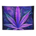 thumbnail image 5 of Autua Marijuana Leaf Tapestry Wall Hanging Graphic Tapestries Home Decor Art for Living Room Bedroom Dorm Farmhouse Apartment, Soft Lightweight Fabric, Various Sizes Available 50x40inch, 5 of 6