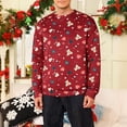 thumbnail image 1 of Chandail en Molleton pour Hommes, Imprimé Décontracté et Élégant, Manches Longues, Col Rond, Haut Parent-Enfant, Pyjamas pour Hommes, 1 of 9