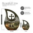 thumbnail image 2 of MUKTIVE Cowboy Burial Urns for Human Ashes Adult Mother & Father, Combo Sets Decorative Urn for Adult Husband & Wife, Cremation Black Urns for Human Ashes Men &(1 Large 10 ", 4 Keepsake 3 "), 2 of 7