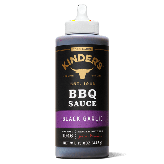 Kinder's Gold Label Black Garlic BBQ Sauce, 15.8 oz Squeeze Bottle pack of 1