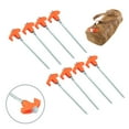 thumbnail image 1 of 8 Inch Heavy Duty Screw In Tent Stakes Secure Your Shelter In Any Outdoor Useful, 1 of 8
