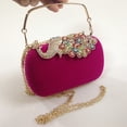 thumbnail image 3 of Qarigey Embragues de moda para eventos nocturnos: bolsos de noche funcionales con aspecto glamuroso Bolsas de mensajero y de hombro Rosa roja 1, 3 of 6
