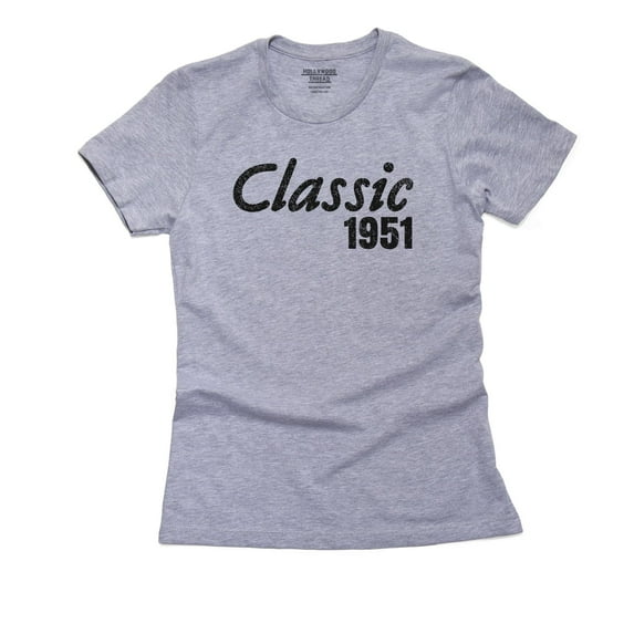 Classic Born In 1951 - Vintage Birthday Gift Women's Cotton Grey T-Shirt