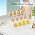 thumbnail image 2 of YFTOHI Acrylic Display Risers, Perfume Stand Organizer, Clear Acrylic Shelf Risers for Display Stands for Food, Tabletop Use, 3 Layer Clear Cupcake Stand Risers for Showing Stand (7.9 inches), 2 of 8