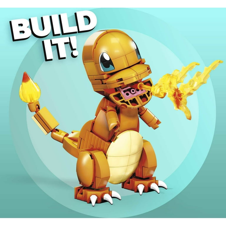 MEGA Pokemon Build & Show Charmander toy building set, 4 inches tall