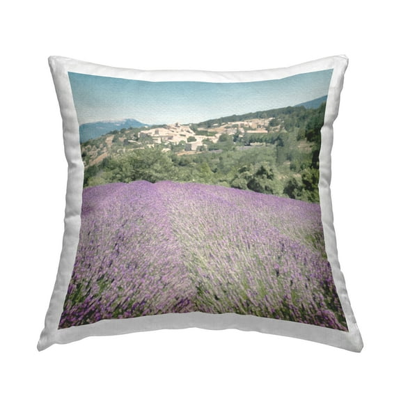 Stupell Industries Countryside Agriculture Landscape Square Decorative Printed Throw Pillow, 18 x 18
