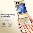 thumbnail image 2 of ELEHOLD for Samsung Galaxy Z Flip 5 Luxury Plating Case with Hinge Protection,Frosted PC Plating Full Body Protective Non-Slip Shockproof Case for Samsung Galaxy Z Flip 5,Gold, 2 of 10