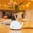 thumbnail image 3 of Luz de ballena para ños, lámpara LED para habitación de ños pequeños, luz de silicona para bebés que Sunnimix Luz de noche con sensor táctil, 3 of 8