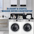 thumbnail image 3 of Garvee Washer Dryer Countertop, Wood Washer and Dryer Countertop with 2.75" h Edge Rails, Waterproof Laundry Topper with Anti-Slip Pads for Laundry Room Organization and Storage, 3 of 7
