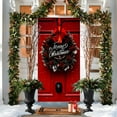 thumbnail image 6 of Cheapark Christmas Door Wreath Banner - Festive Party Door Hanging Cover, Vibrant Design for Entryway Home Holiday Decor Accents, 6 of 7