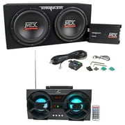 MTX Terminator TNP212D2 1200w Dual 12” Subwoofers/Box/Amp Package Free Speaker !