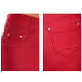 thumbnail image 6 of Womens Plus Size Cotton Jeans Look Skinny Jeggings Stretch Pants Burgundy XL New, 6 of 6