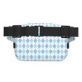 thumbnail image 2 of Hirioo Blue and White Squares for Double Layer Waist Bag Adjustable Fanny Pack For Travel Running Hiking, 2 of 9
