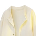 thumbnail image 5 of Mens Cardigan Sweaters Crew Neck Button Front Soft Knit Pullover Drop Shoulder Long Sleeve Loose Fit Casual Outerwear Tops, 5 of 6