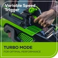 thumbnail image 6 of Open Box Greenworks 80V 200 MPH at 800CFM Cordless Battery Leaf Blower Set with 4Ah Battery & Charger, 6 of 12