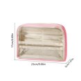 thumbnail image 3 of Multi-layer Transparent Pencil Pouch, Large Capacity Cloth Makeup Brush Bag, Multifunctional Stationery Storage Bag for Home Office Travel Hotel Daily Use, 3 of 7