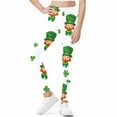 thumbnail image 2 of JSGEK Children's Long Leggings St. Patrick's Day Print Comfortable Elastic Waist Casual Pants Lightweight Thin Fit for Boys and Girls Outdoor Activities Daily Wear Green 5 Years, 2 of 5