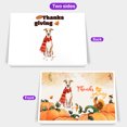 thumbnail image 2 of Happy Thanksgiving Whippet with Turkey Pumpkins Autumn Vibes 7x5in Folded Greeting Card Dog Lover Single Note Card with Envelope - 12018, 2 of 5