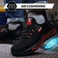 thumbnail image 5 of LAoutun Steel Toe Shoes for Men Lightweight Work Shoes Black Steel Toe Sneakers Safety Footwear, 5 of 6