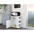 thumbnail image 3 of Single Door, Three - Side Shelved White Lower Microwave Cabinet | Perfect for Kitchen Organization | Improves Overall Kitchen Efficiency, 3 of 4