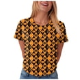 thumbnail image 6 of Akiihool Halloween Dresses for Women Women Funny Cute Boo Ghost Halloween Thanksgiving Fall Pumpkin Spooy Season Letter Print Graphic Short Sleeve Tee Shirt (Black,XL), 6 of 9