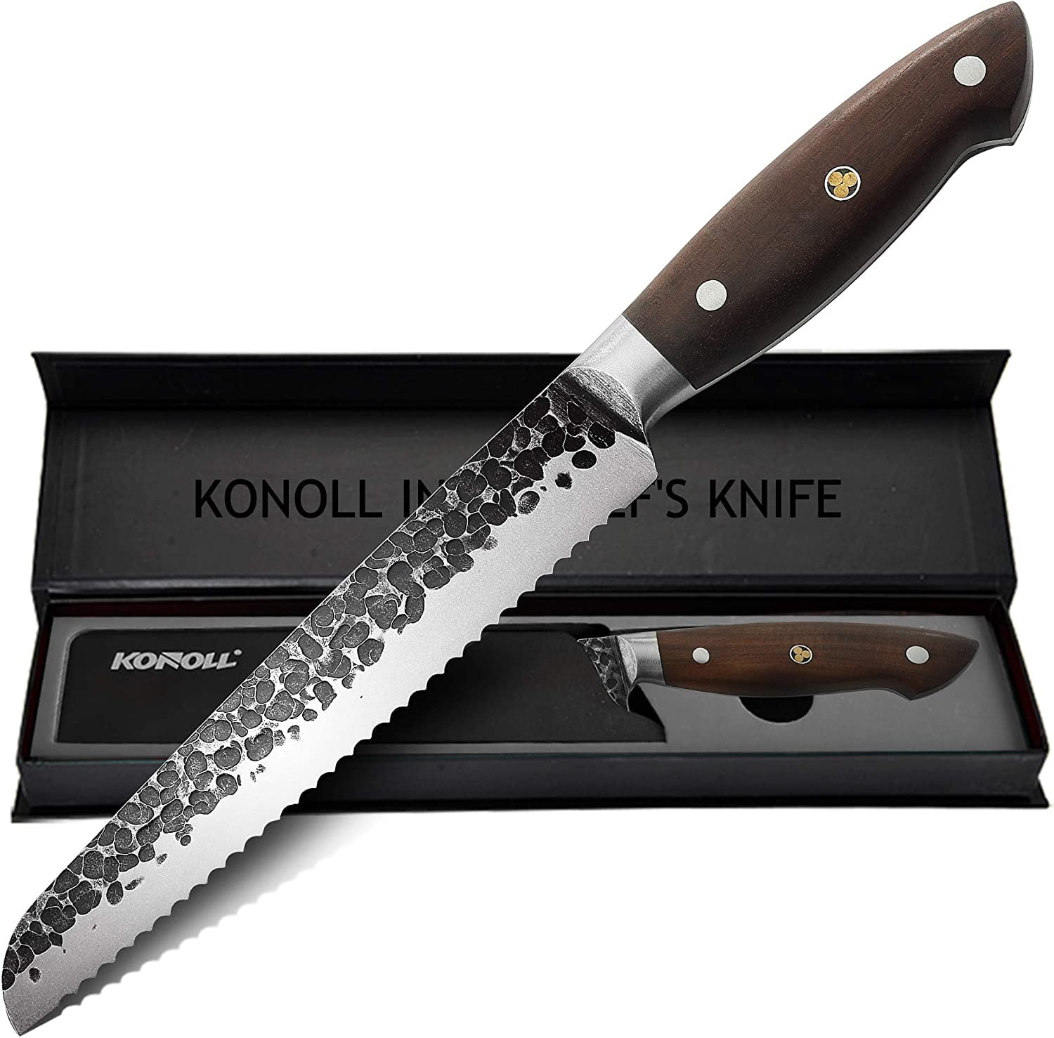 Classic 8″ Hand-Forged Damascus Chef Knife, Venari Steel
