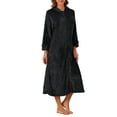 thumbnail image 4 of INSPIRE CHIC Peignoir Moelleux pour Femmes, Chaud, Doux, avec Poches, P Noir, 4 of 6
