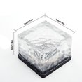 thumbnail image 2 of Luz Solar de ladrillo de vidrio, cubo de hielo Solar, luz LED, lámpara de ladrillo de cristal, luces decorativas de cubo de roca de hielo para jardín y patio, 2 of 6