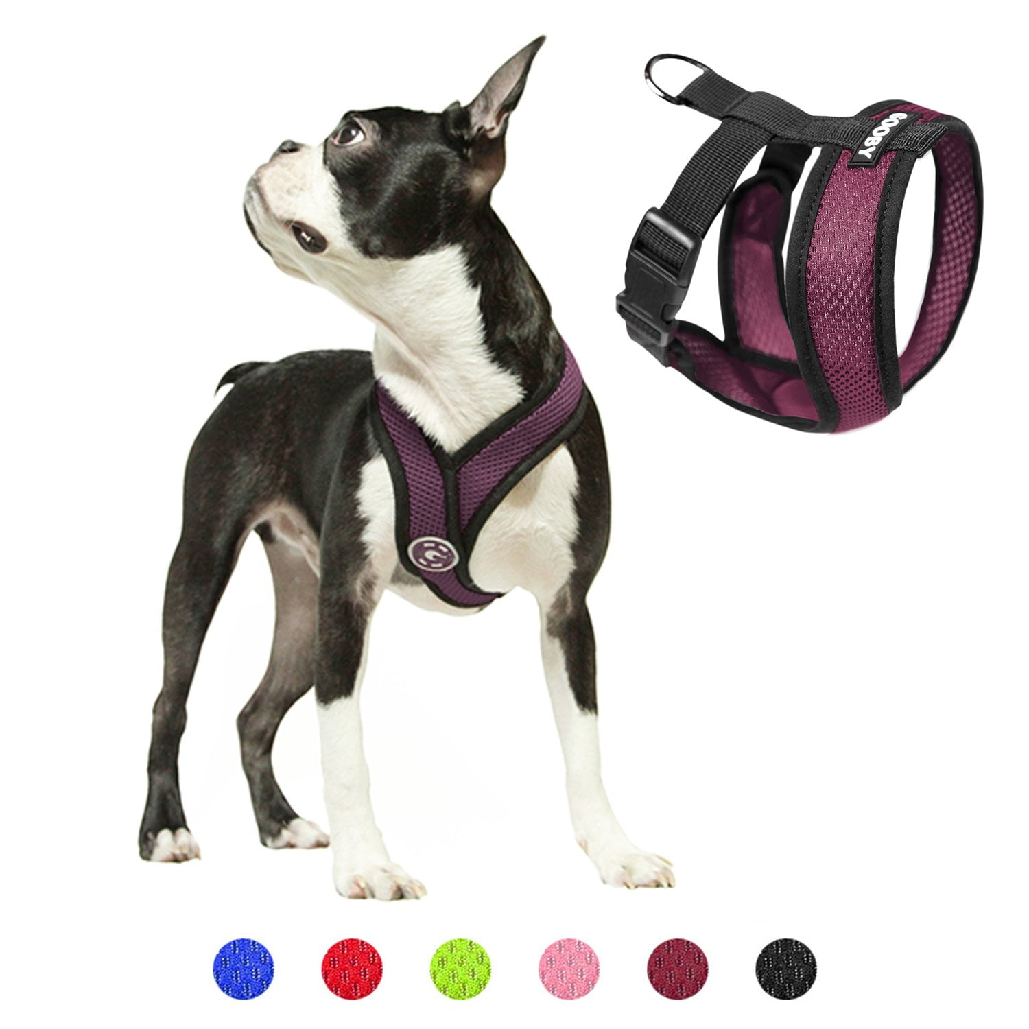 Gooby Comfort X Head In Harness Purple, Medium No Pull Small Dog