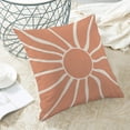 thumbnail image 4 of Summer Outdoor Pillow Covers 18x18 Inch 2 Pcs, Coral Cream Sun Boho Decorative Throw Pillows,Sunshine Abstract Farmhouse Decor Pillowcase Linen Cushion Cover for Home Couch Sofa Bed, 4 of 6