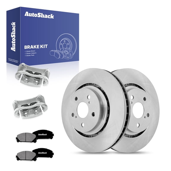 AutoShack Front Vented Brake Rotors   Premium Ceramic Pads   Calipers 8-PC Brake Kit Replacement for 2022-2023 Lexus NX250 2022-2023 Lexus NX350 2023 Toyota Crown 12.91" (328 mm)