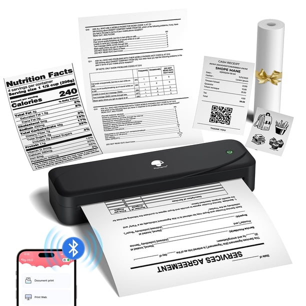 Impresora portátil Phomemo M833 Upgrade Bluetooth sin tinta