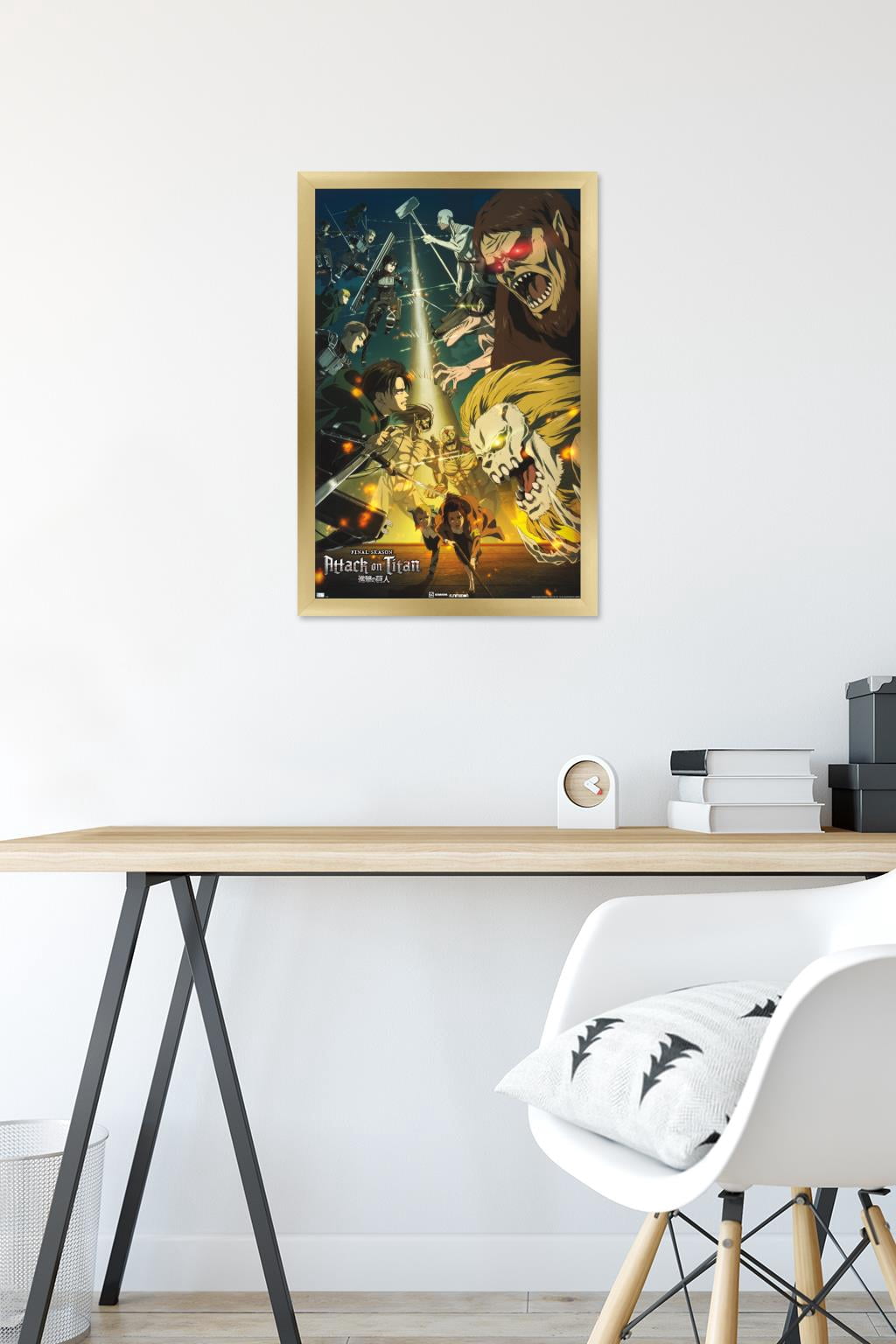 Attack on Titan: Season 4 - Key Visual 3 Wall Poster, 14.725" x 22.375" Framed