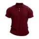 thumbnail image 5 of Blusa y camisa de manga corta con cuello vuelto para hombre, informal, de color liso, con botones, de manga corta y cuello vuelto, de poliéster., 5 of 8