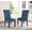 Blue, variant on Solid Wood Tufted Dining Chairs Set of 2, Fabric Upholstery, Mid-Century Modern Style High Back Chair for Dining Room & Kitchen