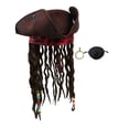 thumbnail image 1 of Sombrero pirata Nicky Bigs Novelties Deluxe con rastas para adulto, 1 of 9