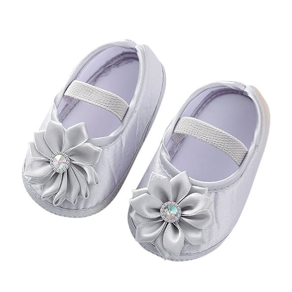 RMGVDSD Baby Walker Shoes Baby Girls Soft Sole Bowknot Princess Wedding Dress Flats Toddler Princess Shoes Baby Shoes Soft Cute Baby Shoes For 0-3 Months