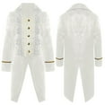 thumbnail image 2 of iiniim Boys Medieval Victorian Steampunk Jacket Renaissance Long Sleeve Embroidery Tailcoat White 8, 2 of 7
